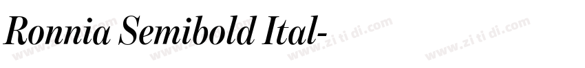 Ronnia Semibold Ital字体转换
